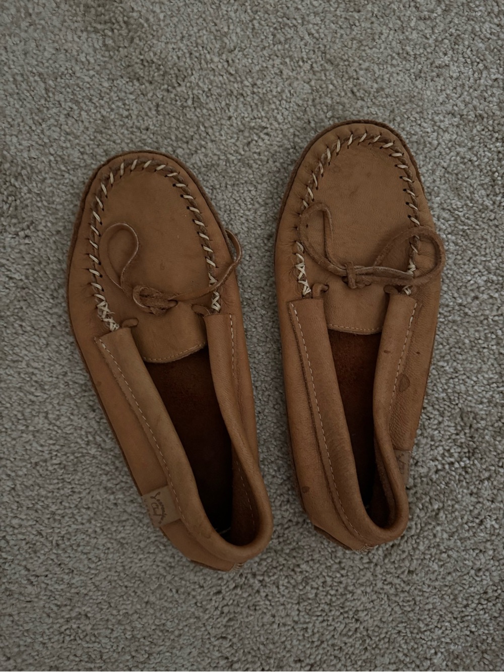 Tan Moccasin Slip-On Loafers